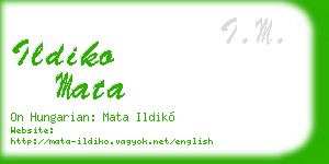 ildiko mata business card