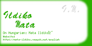 ildiko mata business card